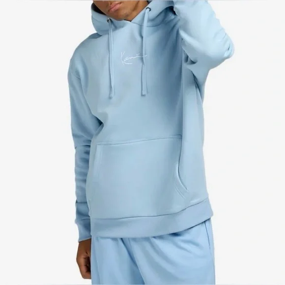 Karl Kani Signature Essential Pullover Hoodie | M | Light Blue NEW!! - Picture 1 of 14